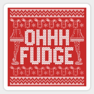 OHHH Fudge Ugly Sweater Sticker